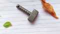 custom handmade Damascus steel mini hammer use for key Ring ,Keychain ,very beautiful gift. 