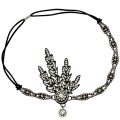 Vintage 1920s Great Gatsby Headband Flapper Girl Fancy Party Costume Hair Accessories Stone Pearl Bridal Headpiece. 
