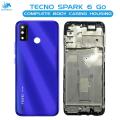 Tecno Spark 6 Go Housing Middle Frame With Side Button and Camera Lens Complete Body Casing Replacement For Spark 6 Go - Blue. 