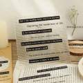 40 pcs Life Quotes Strip English sentence Stickers aesthetic Adhesive Diy Labels Stationery for Scrapbooking Diary Album. 