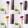 Gold Plated Golden Rose Flower Present Wedding Party Decoration Artificial 24K Rose Romantic. 
