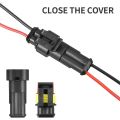 FLYEER Waterproof Connectors Kit Automotive Solder Wire Quick Connector Electrical in Car Wiring Auto Seal Socket 1-6 Pin Plug. 