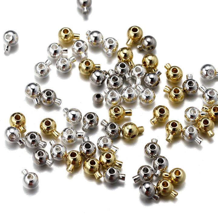 2Pcs/Lot Gold Plated Copper Crimp & End Beads Components for DIY Earrings Necklace Jewelry Makings Findings Accessories