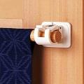Self Adhesive Hooks Curtain Rod Bracket Pole Drapery Hook Holders Curtains 4PCS. 