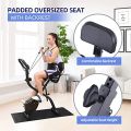 Folding Exercise Bikes  3-in-1 X-Bike Indoor Portable Exercise Bikes, Sturdy Foldable Stationary Bike with Automatic Springback Arm Resistance Band and Backrest, 10-Level Resistance for Men, Women and Seniors. 