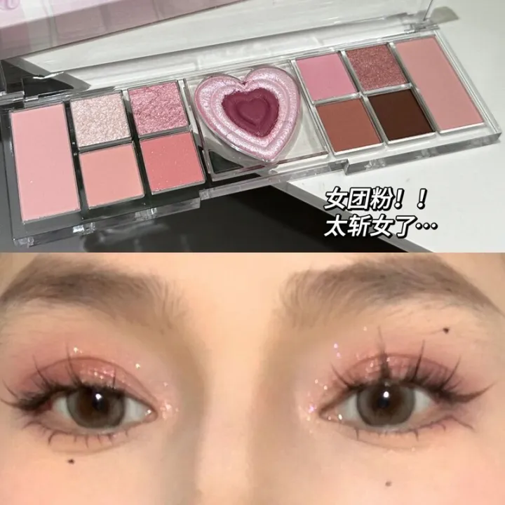 Heartbeat%2012%20Colors%20Eyeshadow%20Palette%20Blush%20Highlight%20Eyeshadow%20Multifunctional%20Practical%20Three-In-One%20Comprehensive%20Palette%20Multi-Style%20-%20Image%202