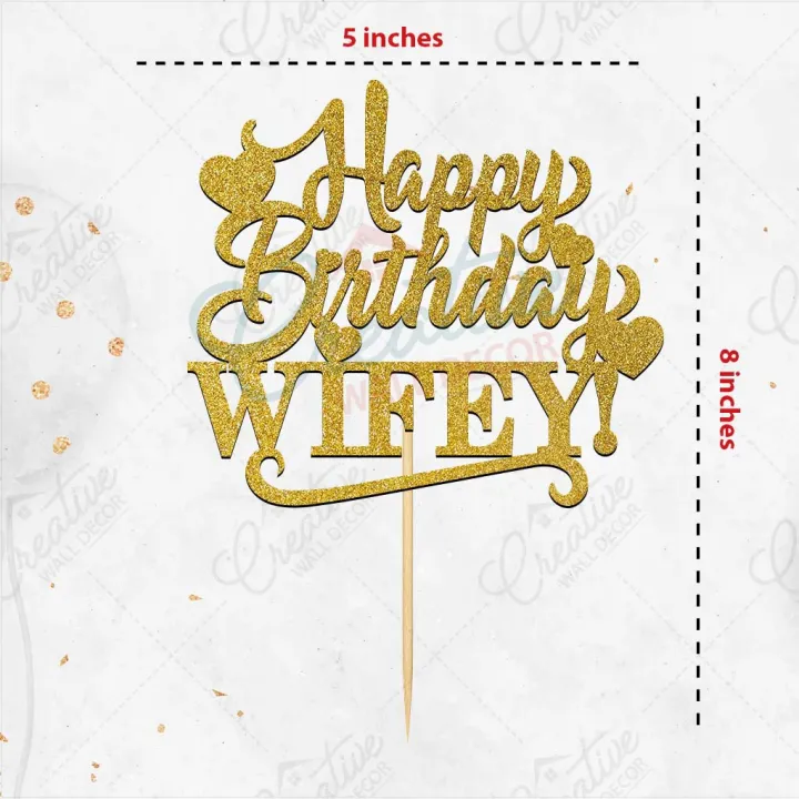 Happy%20Birthday%20Wifey%20Cake%20Topper%20for%20Cake%20Decoration,%20Birthday%20Party%20Celebration%20Toppers%20in%20Gold%20-%20Image%202