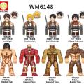 Single Sale Attack on Titan Building Blocks Figures Eren Jager Armin Arlert Ackerman Armored Titan Minifigure Building Bricks for Children Toys WM6148. 
