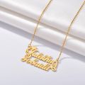 Customized Double Name Locket Golden / Silver Pleated. 