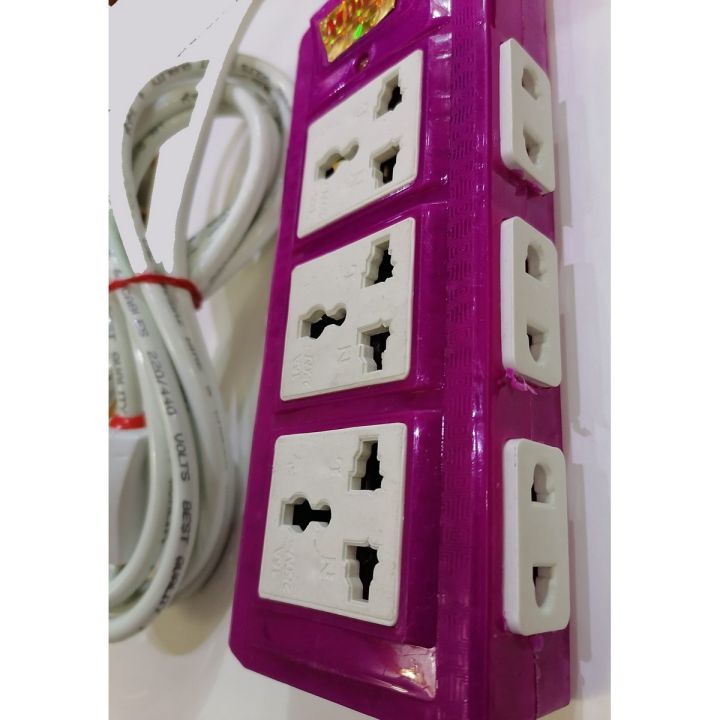 MILLAT%20Power%20Extension%20with%209%20Sockets%20(6%20simple%20+%203%20universal%20sockets)%20with%203%20meters%20long%20Copper%20wire%20-%20Made%20by%20Millat%20-%20Image%203