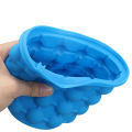 New Magic Ice Cube Maker Genie Silicone - Ice Bucket The Revolutionary Space Saving Ice Cube Maker - Blue. 