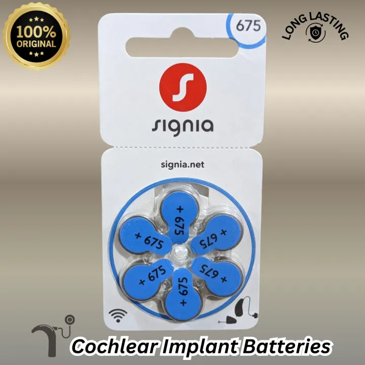Signia 675 Cochlear Implant Batteries – Long Lasting Zinc Air Power ...
