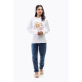  Sweat shirt For Women & Girls (Printed)  -  White. 