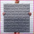 3D Foam Brick Wall Sticker - Waterproof, Soft, DIY Self-Adhesive, 27x30 Inches. 