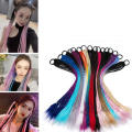 Twist Braid Hair Tie Trendy Grungy Dirty Ponytail Wig Colorful Little Braided Ponytail for Party Costume Cosplay Festival Daily Wear. 