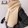 Skymountain Long Scarf Solid Color Winter Thermal Girls Scarf Shawl Wrap. 