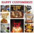 Baat Pakki Glitter Cake Topper For Party Celebration, Customized Topper for Birthday Decoration, Personalised Topper in Urdu with ANY NAME, ANY AGE. 