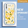 chenyyka For Huawei P30 Case Fashion Literary Flower Pattern Colorful Lovely Cream Wave Border Soft Clear Shockproof Phone Cases Creative Camera Transparent Casing Simple Gentle Protective Cover. 