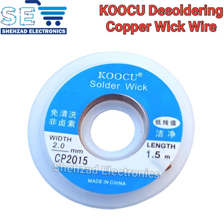 CP-2015 Desoldering Wick | 2.0mm Width | High-Quality Copper for Efficient Solder Removal