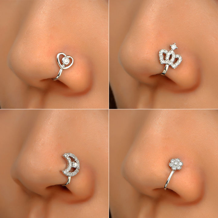 Factory Customized European and American African Perforation-Free Fake Nose Ring   Amazon Hot Sale U Shape Nose Stud Nasal Splint Piercing Jewelry
