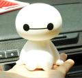2022 NEW Big Hero 6 Baymax Toy Model Dolls PVC 12cm Lovely Cute Automobile Head Shaking Action Figure GIFT. 