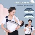 MS - Baby Sling Lightweight Front Holding Artifact Simple Multifunctional Newborn Baby Carrier - 1 Piece. 