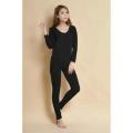 Two pieces set full body Black Thermal Suit &Winter warmer and Pajama and full bazoo for unisex. 