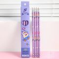 4pc Kids Graphite Pencil Cute Korean Japanese Stationery Sketch Drawing Kawaii Pencils for School Supplies Cheap Pen Wholesale Straggle Steipos. 