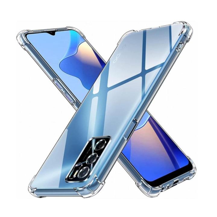 Oppo A16 / A16S / A54S Transparent Soft Silicone Back Cover TPU Case With Camera Protection