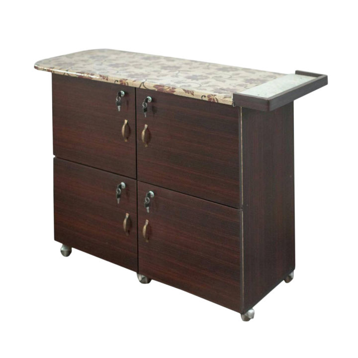 Iron Stand with four equal Storage sections with locks