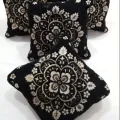 Experience Luxury Comfort with Our Premium 5-Piece Jacquard Velvet Cushion Cover Set. 