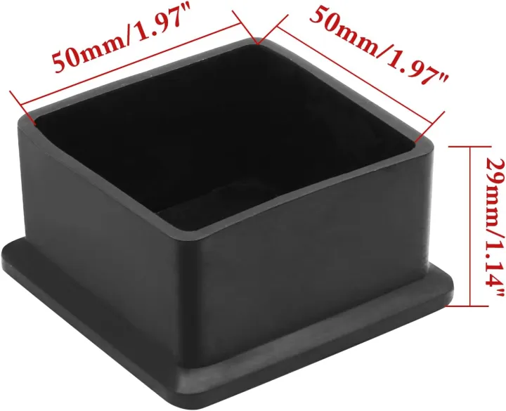 8%20Pcs%20Chair%20Leg%20Caps,PVC%20Non-Slip%20Floor%20Protectors%20Square%20Chair%20Leg%20Covers%20Table%20Leg%20Caps%20for%20Furniture,%20Black%7C%20Furniture%20protectors%20-%20Image%203