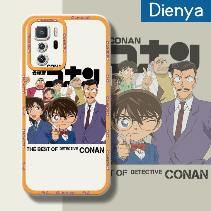 dienya Case For Xiaomi Poco X3 GT Case Fashion Cool Conan Thin Shockproof Square Edge Silicone Casing Full Lens Cover Camera Protect Cases Softcase