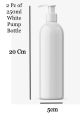 White Empty Plastic Pump Bottles 250ml (Pack of 2) Travel Size Lotion Pump Bottle for Oil / Hair Oil Empty Bottle Pump 250ml / Pump Bottles for Shampoo, Hand Wash, and Beauty Care etc.. 