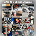 CD 70 vinyl 19 Stickers Pack for 70cc Motorcycles With Size and Red Reflector Protective Film Scratch Hiding Engine Kit Stylish Universal Waterproof. 
