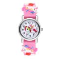 Casual Cute Kids Watch Kawaii Cartoon 3D Unicorn Pink Silicone Girl Arabic Digital Quartz Wristwatches Children Relojes Bracelet. 