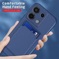 For Xiaomi Redmi Note 13 and Note 13 Pro and Note 13 Pro Plus Wallet Card Slot Soft Silicone Back Cover For Note13 Note13Pro Note13ProPlus 4G 5G Invisible Card Holder Case Camera Lens Protective Anti Drop. 