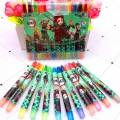 12colors Demon Slayer Kimetsu No Yaiba Anime Rotating Crayons Oil Pastel Colored Pencil Graffiti Pen For Kids Painting Drawing. 