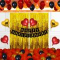 Happy Anniversary Decoration Items with Foil Curtain Banner, Balloons, Set for 1st, 5Th,25th Party Room Decoration Combo Set/Couple Wedding,Marriage Celebration. 