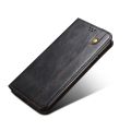 For iPhone XS Max Simple Wax Crazy Horse Texture Horizontal Flip Leather Case with Card Slots & Wallet. 
