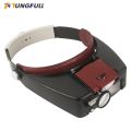 Magnifying Headset Lamp With Magnifying Glass Jeweler Loupe Wearing Style 1.5x 3 X 8.5x 10x Headband Glasses Magnifier. 