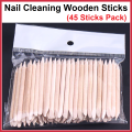 Wooden Cuticle Pusher Remover (45 Sticks), Orangewood Nail Sticks for Nail Polish, Orange Wood Sticks, Manicure Pedicure Tool, Nail Cleaner, Nail Art Tool, Orange Sticks, Nail Polish Cleaner. 