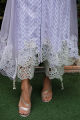Cutwork Embroidered Lace - White. 