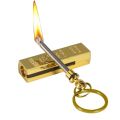 Can't Use up to Ten Thousand Times in a Lifetime New Match Lighter Cigarette Lighter Key Chain Gold Bar Personality Windproof Creative. 