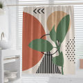 Digital Printing Polyester Shower Curtain Waterproof Bathroom Partition Curtain Toilet Hanging Curtained. 