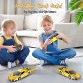 Transformation Car Toy Lamborghini Car Robot for Kids, RC Car One Button Transforms into Robot, Remote Control Transforming Robot for boy girl kids. 