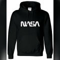 Black Cotton Hoody Nasa Hoodie For Mens. 
