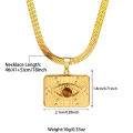 Wholesale Trendy Tiger Eye Stone Pendant Necklace Gold Plated Stainless Steel Brown Flower Necklace For Women Daily. 