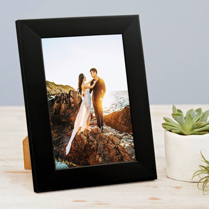 Table/Wall Photo Frame for Home Décor, Black 4" x 6", Suitable for Bedroom, Office Desk