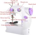 Electric Mini Sewing Machine with Extension Table Foot Pedal & Sewing Accessories, Simple and Fully Automatic for Beginners DIY Crafting. 